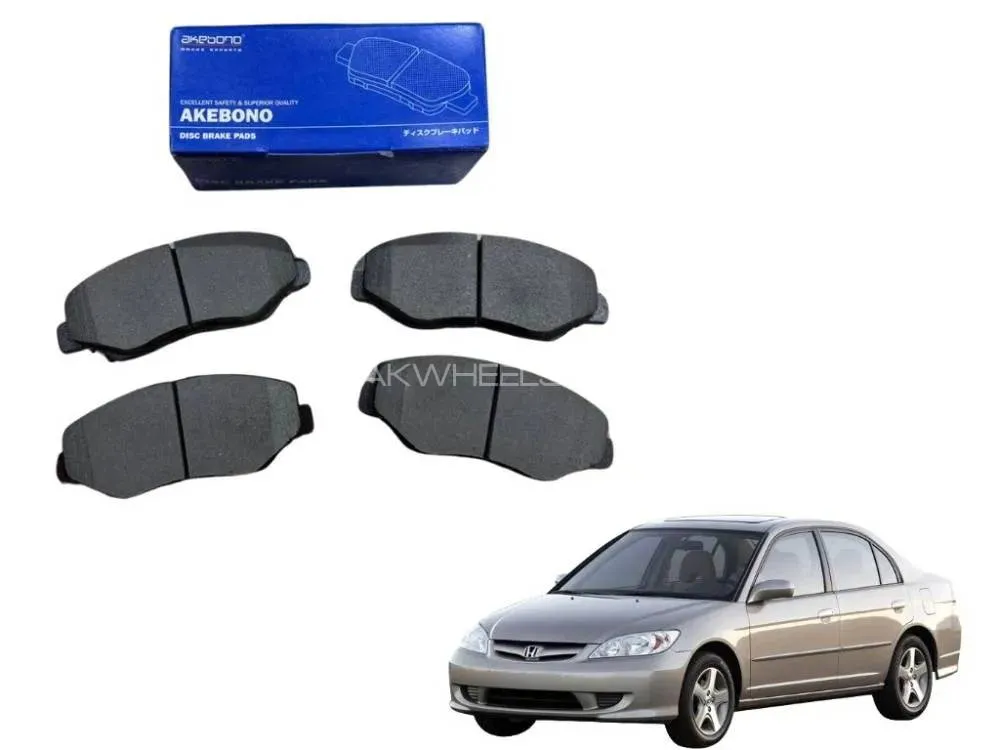 Honda Civic 2000-2004 Front Disc Pad Akebono Japan AN-376wk Image-1