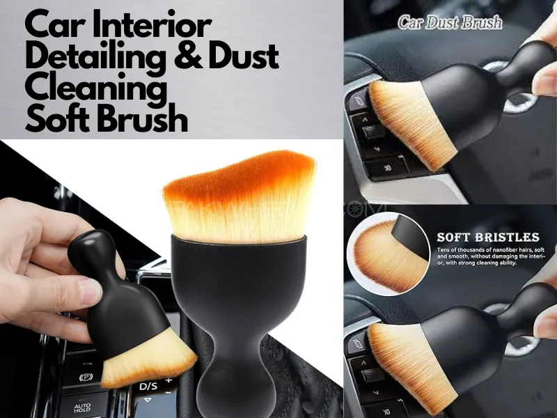 Car Interior Dust Brush, Auto Detailing Brush, Soft Bristles Car Cleaning Brushes, Tool for Air Cond Image-1