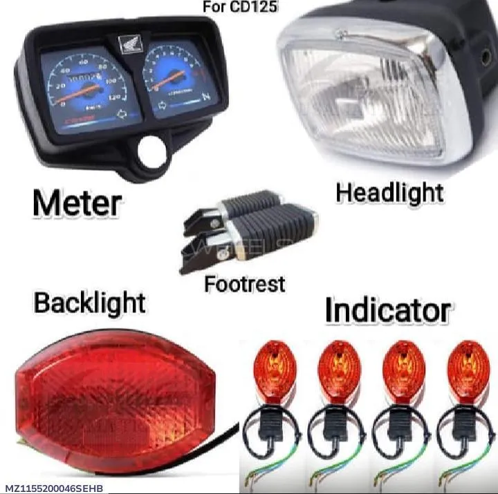CD125 Bike Auto Parts Full Set – Meter, Headlight, Backlight Image-1