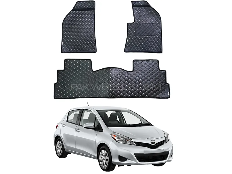 Toyota Vitz 7D Floor Mat ( Flat Style ) - Model 2021-2025 Image-1