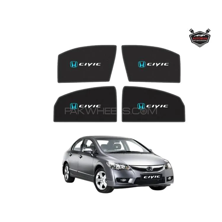 "Honda Civic 2006-2011 Windshield Sun Shade | Perfect Fit, Reflective Sunblock" Image-1