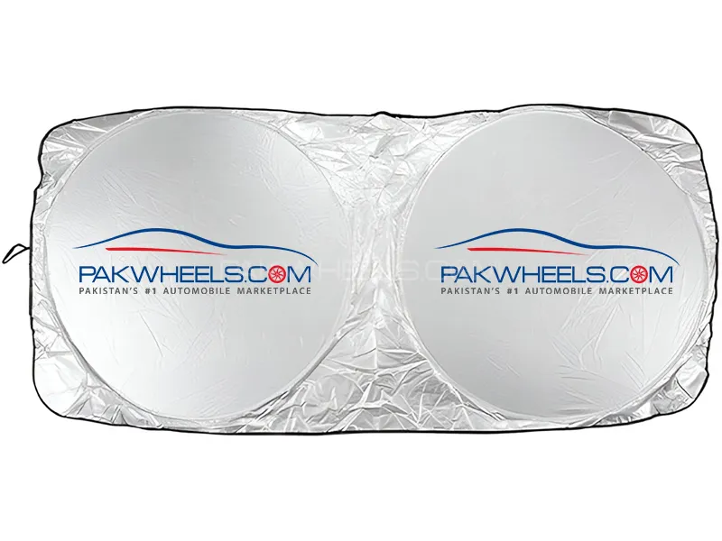 PakWheels Universal Car Foldable Premium Windshield Sunshade with Carry Pouch |  Image-1