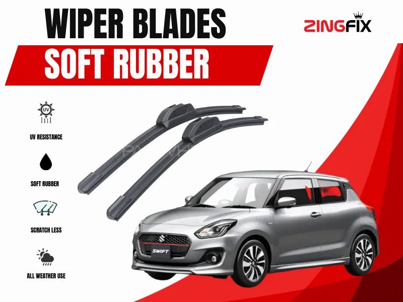 Zingfix Soft Rubber Wiper Blade for Suzuki Swift (2022–2025) Image-1