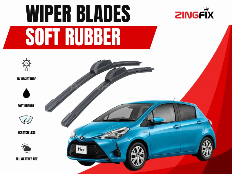 Zingfix Soft Rubber Wiper Blade for Toyota Vitz (2011–2019) Image-1
