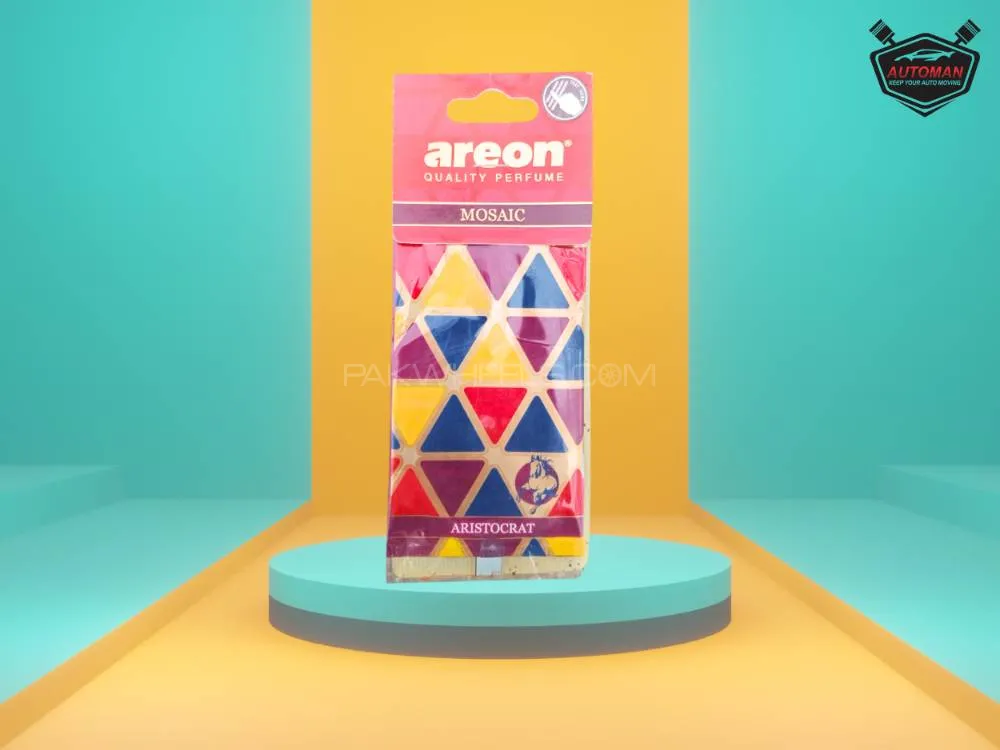 Areon Mosaic Hanging Card Freshener for Cars – Long-Lasting Fragrance & Elegant Design Image-1