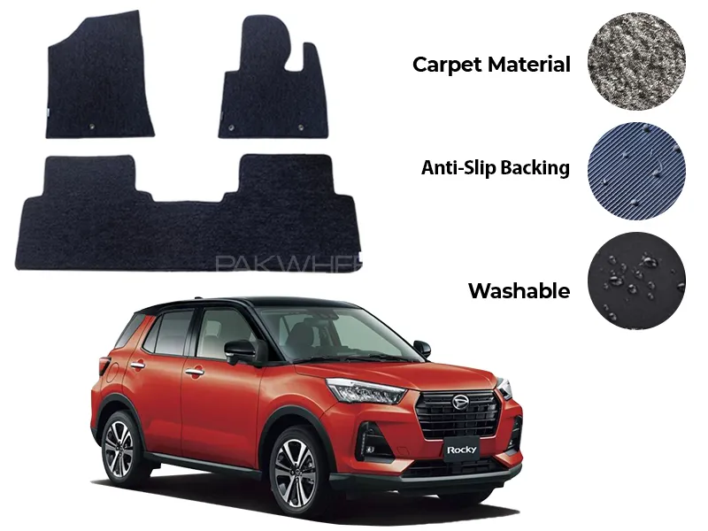 Daihatsu Rocky Genuine Fitting Carpet Floor Mat 3PCS - Model Image-1