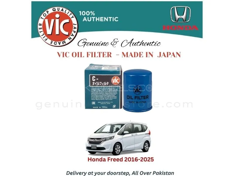 Honda Freed 2016-2025 VIC OIL FILTER - MADE IN JAPAN Image-1