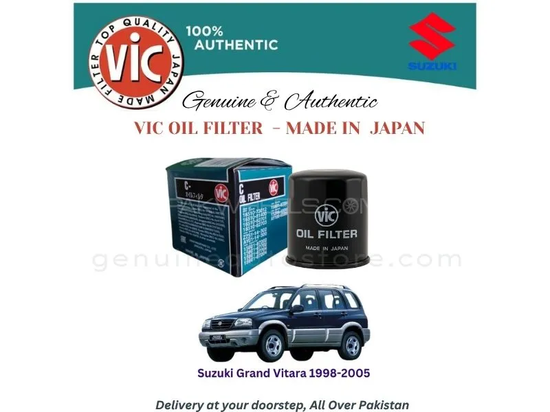Suzuki Grand Escudo 1998-2005 VIC OIL FILTER - MADE IN JAPAN Image-1