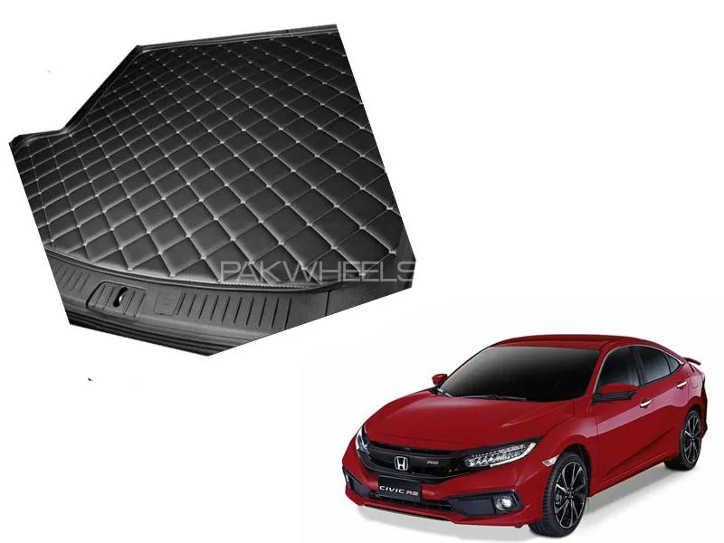 Honda Civic 2016-2021 7D Trunk Mat Black Image-1