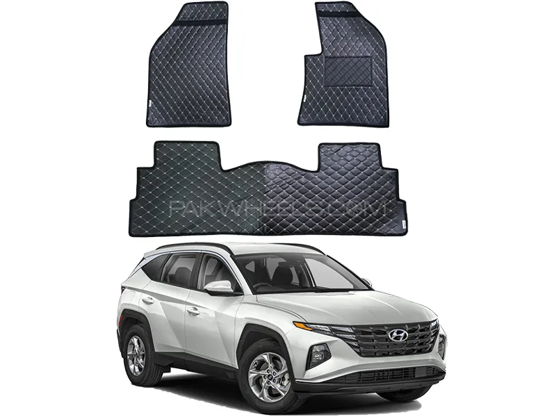 Hyundai Tucson 7D Floor Mats (Flat Style)  - Model 2020-2024 Image-1