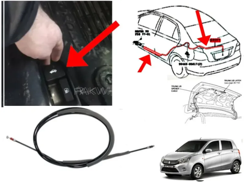 Suzuki Cultus 2017-2024 Trunk Release Cable - Diggi Cable Image-1