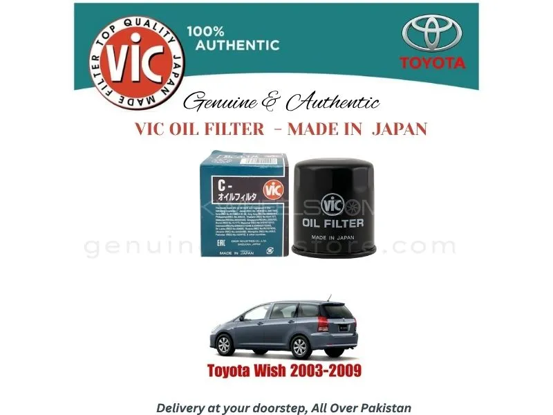 Toyota Wish 2003-2009 VIC OIL FILTER - MADE IN JAPAN Image-1