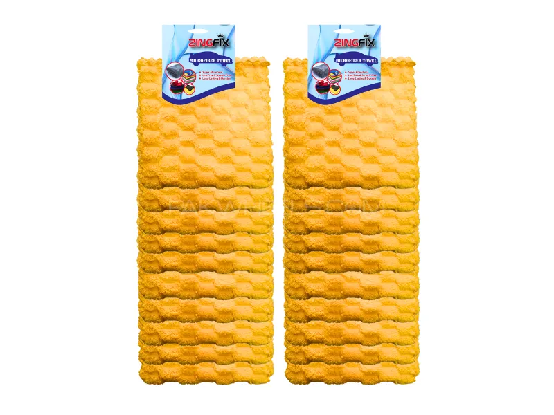 Zingfix HoneyWeave Ultra Plush Edgeless Microfiber Towel (Pack of 20) Image-1