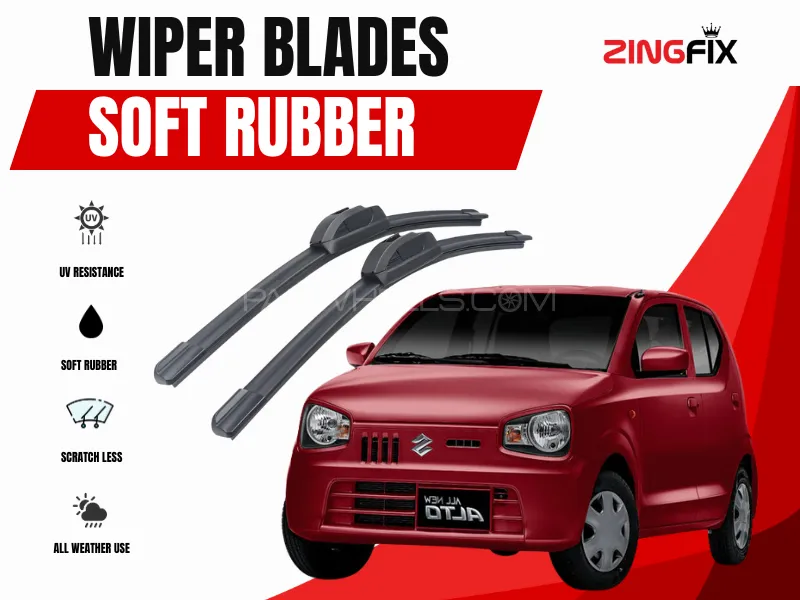 Zingfix Soft Rubber Wiper Blade for Suzuki Alto (2019-2024) Image-1