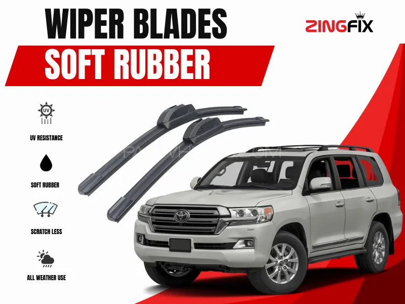 Zingfix Soft Rubber Wiper Blade for Toyota Land Cruiser (2016-2021) Image-1