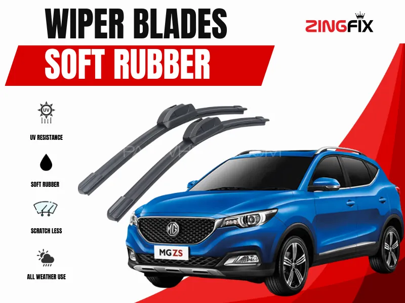 Zingfix Soft Rubber Wiper Blade for MG ZS (2020-2024) Image-1