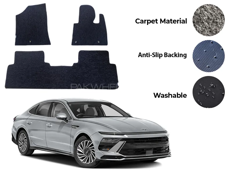 Hyundai Sonata Fitting Carpet Floor Mat 3PCS - Model 2025 Image-1