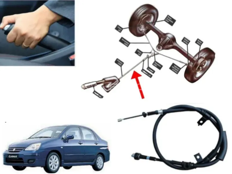 Suzuki Liana 2006-2014 Hand Brake Cable | Right Side | 1 Pcs Image-1