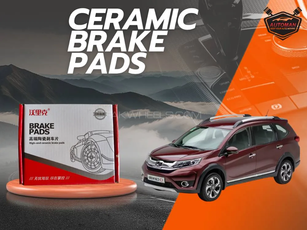 Honda BR-V Front Premium Hi-Track Ceramic Brake Pads – High Performance & Low Dust Image-1