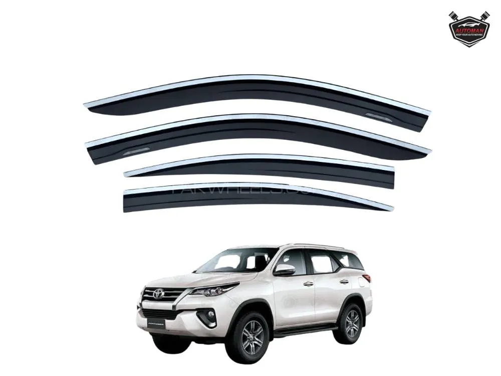 Premium Chrome Air Press & Sun Visor for Toyota Fortuner – Stylish & Durable Image-1