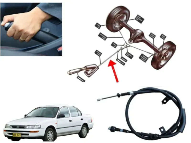 Toyota Corolla EE100 1994-2002 Hand Brake Cable Image-1