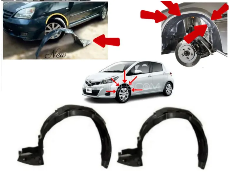 Toyota Vitz 2012-2022 Fender Shield | 2 Pcs Image-1