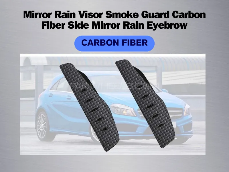 Mirror Rain Visor Smoke Guard Carbon Fiber Side Mirror Rain Eyebrow Image-1
