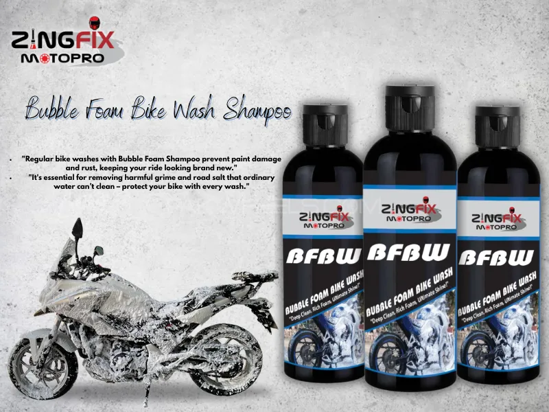 Zingfix Bubble Foam Bike Wash Shampoo – 400ml (Pack of 3) Image-1
