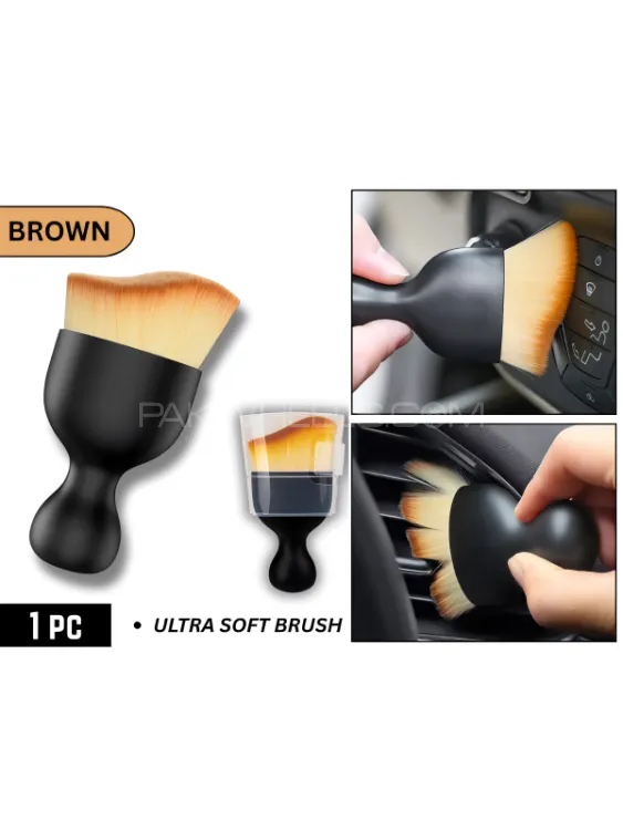 1PC Car Soft Bristle Cleaning Brush, Car Detailing Brush ,Car Interior Dashboard Cleaning Brush. Image-1
