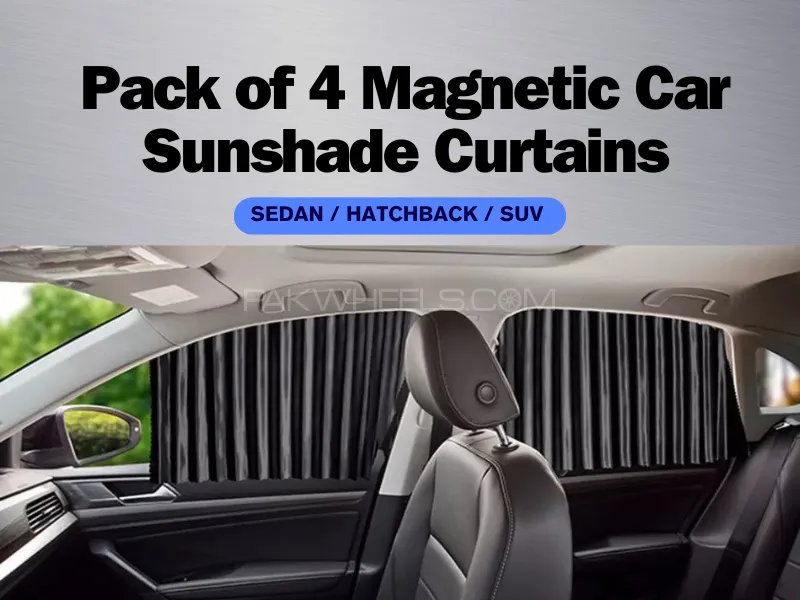 Pack OF 4 Magnetic Car Sunshade Curtains Image-1