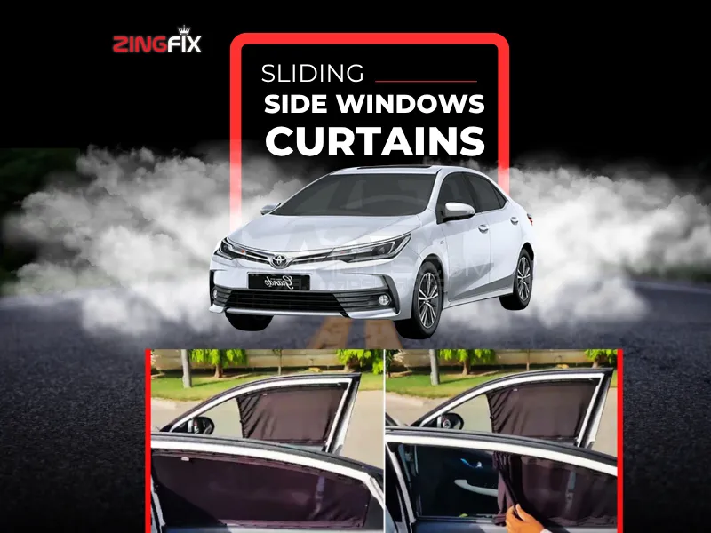 Zingfix Sliding Side Window Curtains for Toyota Corolla (2015-2021) – UV Protection & Privacy Shades Image-1