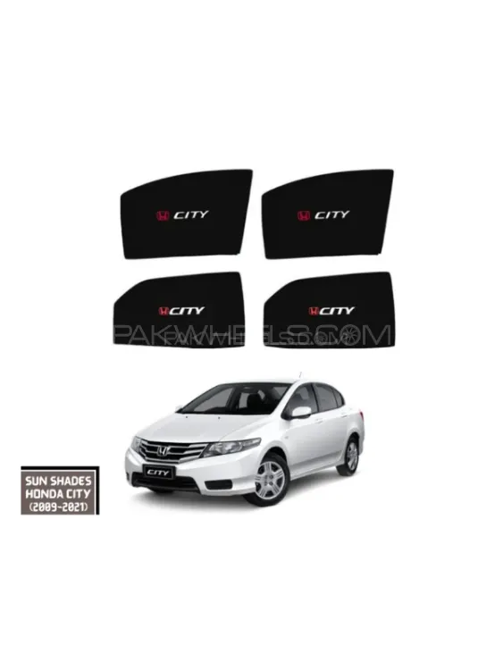 Honda City 2009-2021 Car Window shades | Sun shades fabric | Car black sun shades Image-1