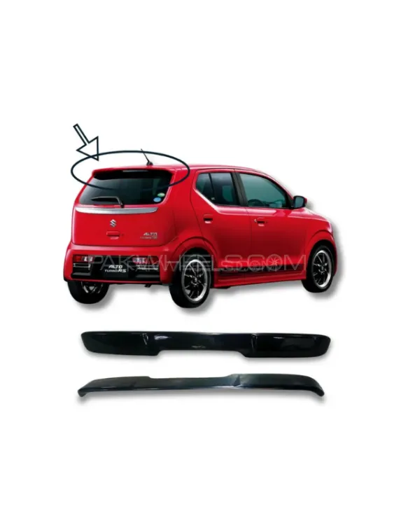Suzuki Alto 660CC Black Back Roof Spoiler | Suzuki Alto 660CC Trunk Spoiler made of imported Fiber Image-1