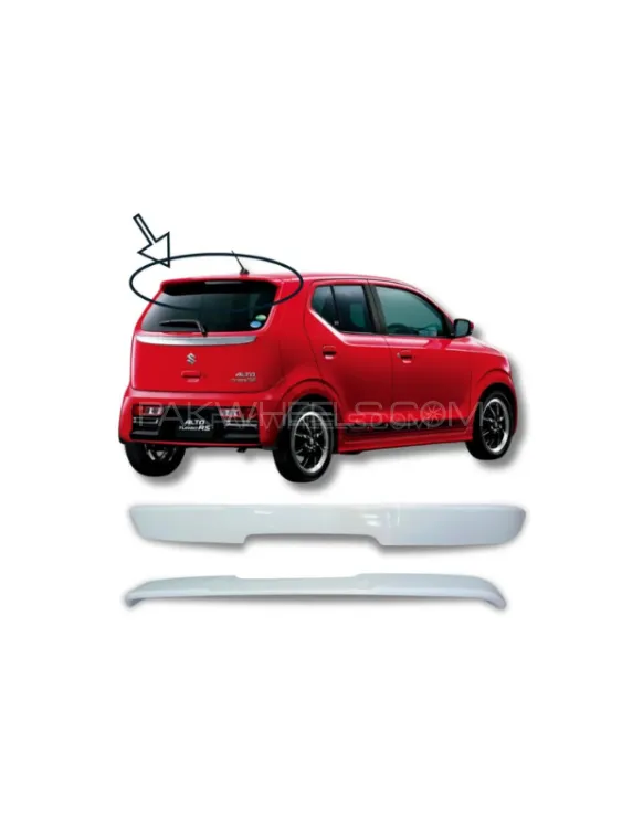 Suzuki Alto 660CC  WHITE Roof Spoiler | Suzuki Alto 660CC Trunk Spoiler made of imported Fiber Image-1