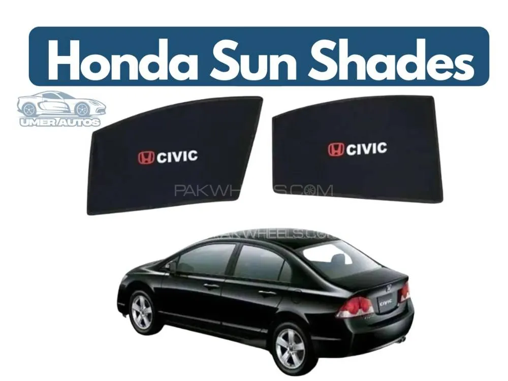 Honda Civic Reborn 2005-2012 Window Sun Shades Set of 4 Pcs, Black Honda Civic Reborn 2005-2012 Image-1