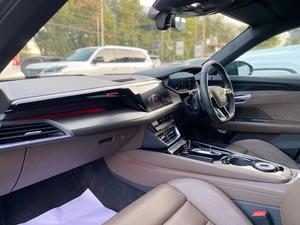 Audi etron GT 
Model: 2022 
Mileage: 4,000 km 
Reg: 2022 khi 

*PPF Coated 
*Black with truffle brown interior
*Front sports pro seats
*Front ventilated seats
*Privacy glass (dark tinted windows) 
*Interior in Nappa leather/Dinamica microfibres
*Perforated leather with honeycomb stitch 
*Bang & Olufsen 3D sound system
*Adaptive air suspension 
*Decorative inserts in Matte Carbon Twill

Calling and visiting hours

Monday to Saturday

11:00 AM to 7:00 PM
