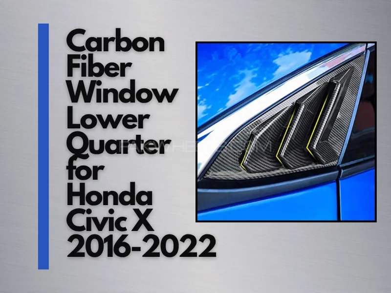 Carbon Fiber Window Lower Quarter For Honda Civic 2016-2022 Image-1