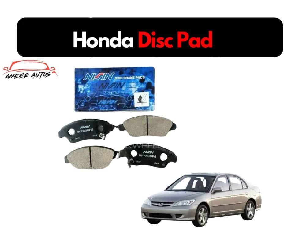 Honda Civic 2004-2006 Front Disc Pad 117W117Y Nissin Japan Image-1