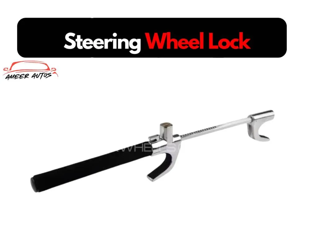Universal Anti-Theft Extendable Car Steering Wheel Lock Image-1