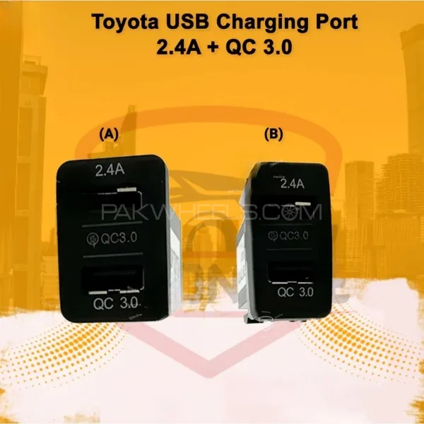 Universal Car In-Dash Charger Socket QC3.0 + QC2.4A USB Fast Charging For Toyota 1 Pc Image-1