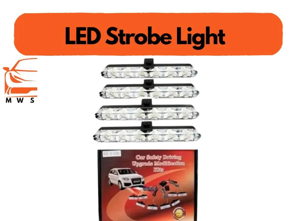 4PCS LED Strobe Light Set with Flash + Still Modes – Orange with Federal Remote Image-1