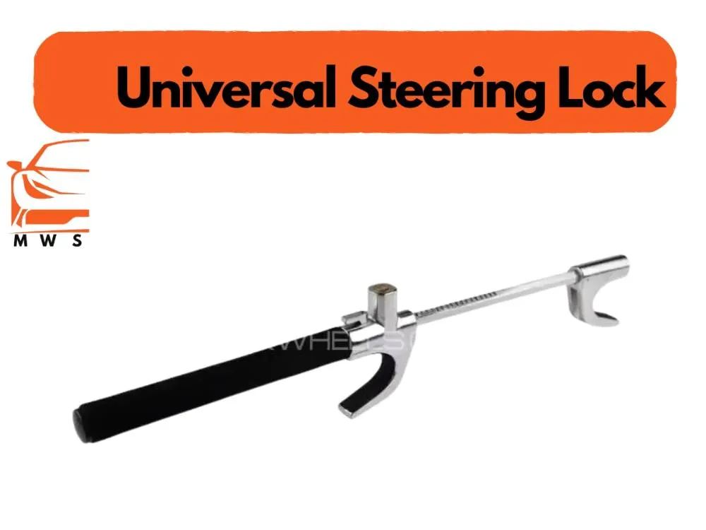 Universal Anti-Theft Extendable Car Steering Wheel Lock Image-1