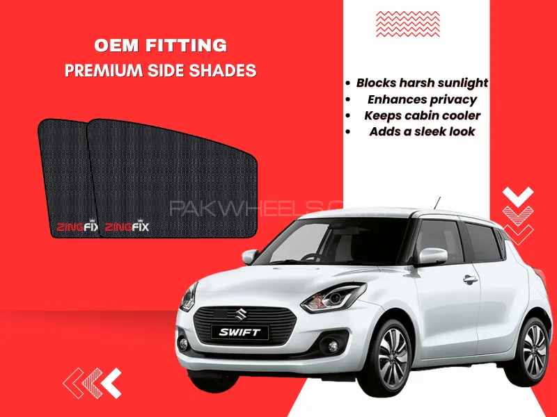 Zingfix Premium Mesh Foldable Side Window Shades for Suzuki Swift (2022-2025) Image-1