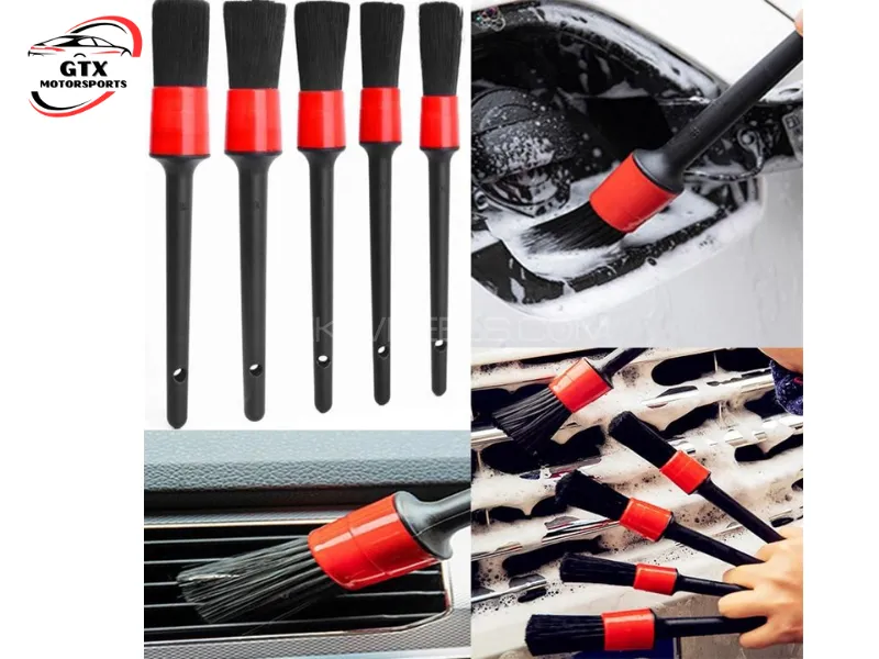5Pcs Car Detailing Brush Set Image-1