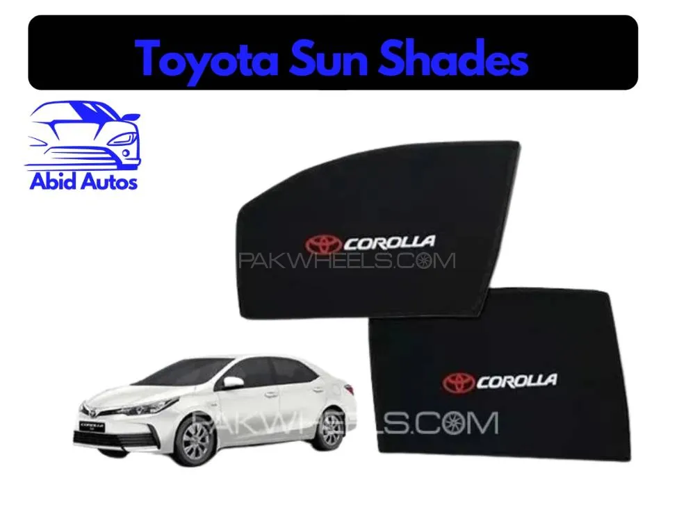 Fixed Side Window Shades with Logo for Toyota Corolla (2015–2025) – UV Safe Image-1
