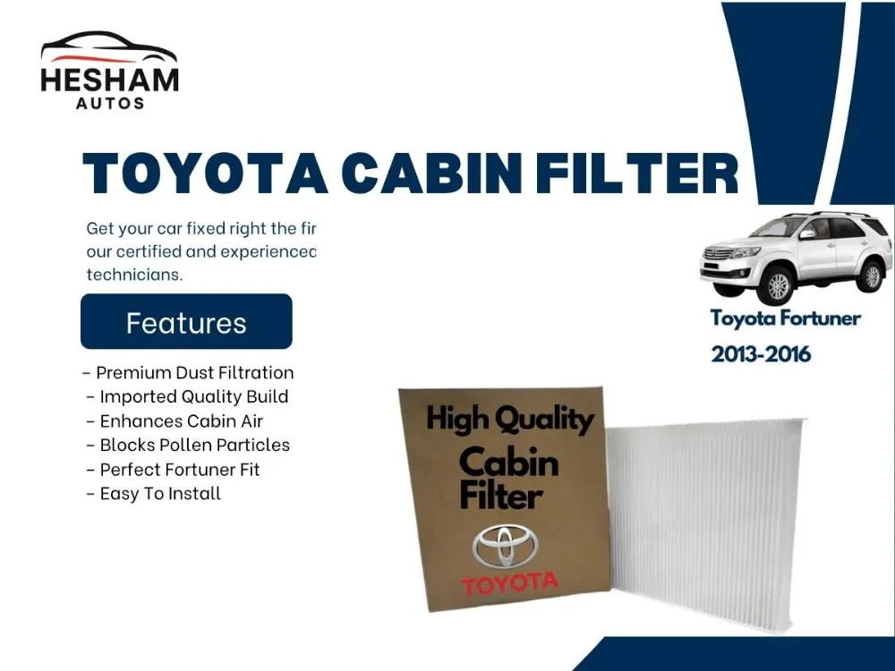 Toyota Fortuner 2013-2016 Premium Quality Cabin Filter - Imported Image-1