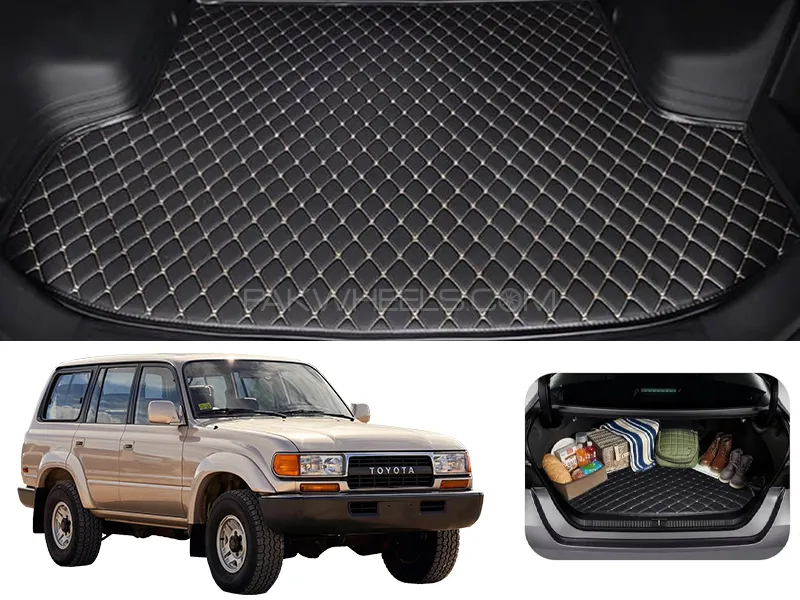 Toyota Land Cruiser 7D Custom Car Trunk Mat - Model 1990-1998 Image-1