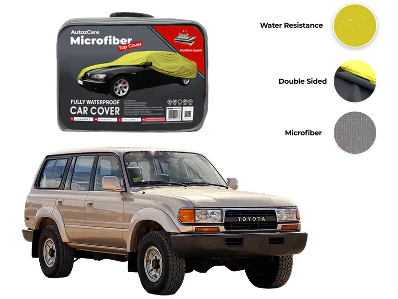 Toyota Land Cruiser Microfiber Car Top Cover - Model 1990-1998 Image-1