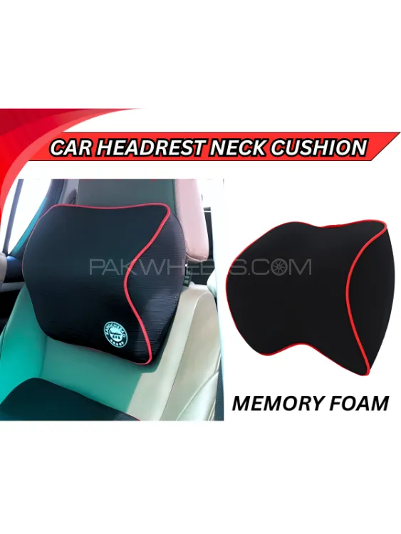 Car Seat Headrest Memory Foam  Coushin Soft -High Quality Durable-Neck Support Cushion - Imported Image-1