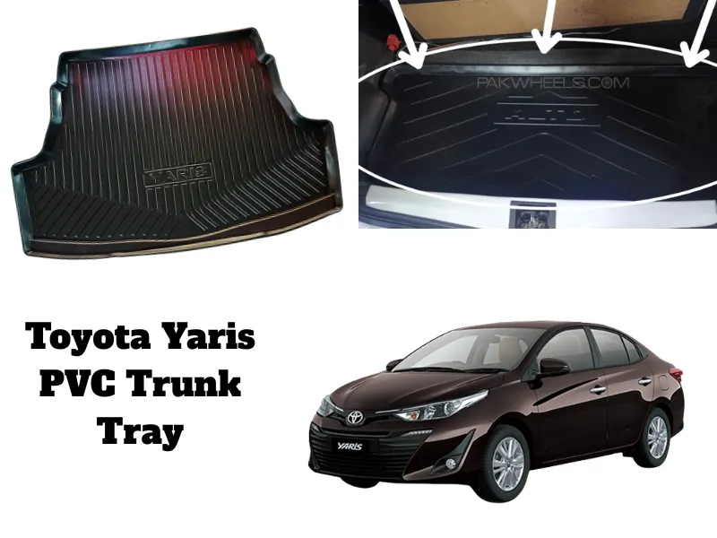 Premium Quality PVC Trunk Mat for Toyota Yaris Sedan Car Rear Trunk Mat Storage Box Pad Waterproof Image-1